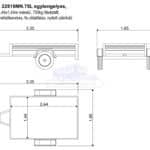 ALFA-B 22515MN.75L egytengelyes, 2,44x1,44m méretű, 750kg, fékezett mellsőkerekes fix oldalfalas utánfutó