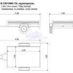 ALFA-B 23015MN.75L egytengelyes, 2,94x1,44m méretű, 750kg fékezett mellsőkerekes fix oldalfalas utánfutó