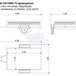 ALFA-B 23015MN.75 egytengelyes, 2,94x1,44m méretű, 750kg, fékezett mellsőkerekes fix oldalfalas utánfutó