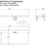 ALFA-B 23016AP.130-ig 10" egytengelyes 3,0x1,6m méretű, 1300kg fékezett alsókerekes uniplatós síkplatós utánfutó