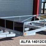 ALFA 14012CS.75 egytengelyes fékezetlen mellsőkerekes csőszállító utánfutó