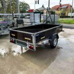 ALFA-B 22513MN.100F egytengelyes fékezett mellsőkerekes fix oldalfalas playwood utánfutó