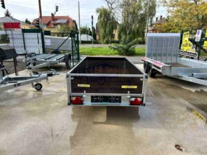 ALFA 13015MN.75F egytengelyes fékezetlen mellsőkerekes fix playwood oldalfalas nyitott utánfutó