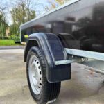 ALFA-B 22513MN.100F egytengelyes fékezett mellsőkerekes fix oldalfalas playwood utánfutó