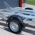 ALFA 12015MT.75.1 egytengelyes 1,98x1,5m méretű, 750kg, fék nélküli, mellsőkerekes motorszállító utánfutó