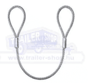 Biztonsági drótkötél 2 füllel, utánfutó rögzítéséhez a vonóhoroghoz H0001