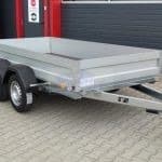 ALFA-B 43015MN.200 Alu kéttengelyes fékezett mellsőkerekes fix alu oldalfalas nyitott utánfutó