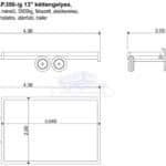 ALFA-T 43020AP.350-ig 13" kéttengelyes, 3,05x2,0m méretű, 3500kg, fékezett, alsókerekes, síkplatós, uniplatós utánfutó, trailer
