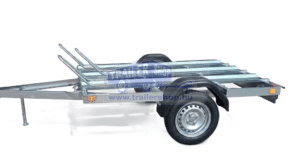 ALFA 12015MT.75.3 egytengelyes 1,98x1,5m méretű, 750kg, fék nélküli, mellsőkerekes motorszállító utánfutó