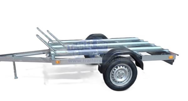 ALFA 12015MT.75.3 egytengelyes 1,98x1,5m méretű, 750kg, fék nélküli, mellsőkerekes motorszállító utánfutó
