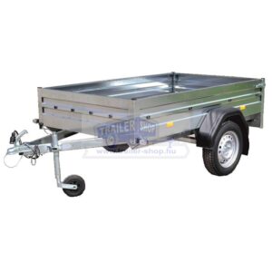 ALFA 120145MN.75L egytengelyes fékezetlen mellsőkerekes laprugós fix oldalfalas nyitott utánfutó