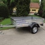 ALFA 120145MN.75L egytengelyes fékezetlen mellsőkerekes laprugós fix oldalfalas nyitott utánfutó