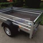 ALFA 120145MN.75L egytengelyes fékezetlen mellsőkerekes laprugós fix oldalfalas nyitott utánfutó