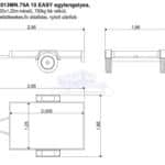 ALFA 12013MN.75A 10 EASY egytengelyes, 2,0x1,25m méretű, 750kg, fék nélküli, mellsőkerekes, fix oldalfalas, nyitott utánfutó