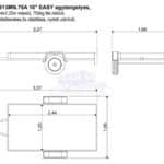 ALFA 12513MN.75A 10" EASY egytengelyes, 2,44x1,25m méretű, 750kg, fék nélküli, mellsőkerekes fix oldalfalas nyitott utánfutó