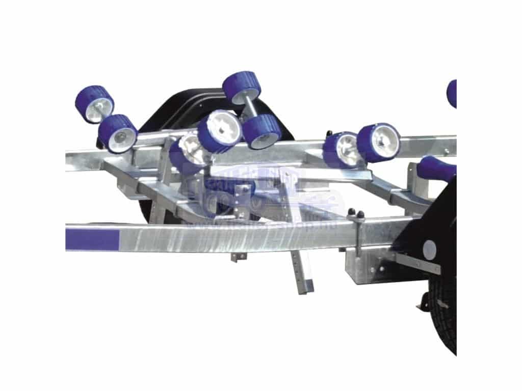 ALFA-B Marine 27525HG.180A Egytengelyes, fékezett, görgős, csónakszállító, hajószállító