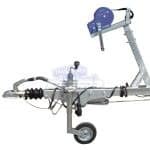 ALFA-B Marine 27525HG.180A Egytengelyes, fékezett, görgős, csónakszállító, hajószállító