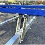 Műanyag borítású párnafa 600x100x50mm, kék