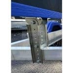 Párnafatartó vas L elem, 40mm, kpl. kötőelemekkel