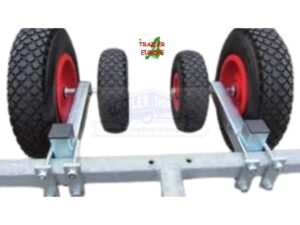 Dupla gumikerekes feljárást segítő szett, 260x85mm és 400x100mm levegős kerék, kötőelemekkel, kpl.