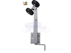 Támasz 1 tengelyes, tartóval és kötőelemekkel, tekerős, kék bordás kerekekkel, kpl.