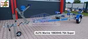 ALFA Marine 15920HG.75A* Super Egytengelyes,  4,9(6,07)x1,95m, 750kg, fék nélküli, görgős, csónakszállító, hajószállító, max. 5,3m hajóig