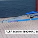 ALFA Marine 15920HP.75A* Super kihúzható vonórúddal, Egytengelyes, 4,9(6,07)x1,95m, 750kg, fék nélküli, párnafás, csónakszállító, hajószállító, max. 5,3m hajóig