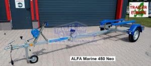 ALFA Marine 15115HP.45A*Neo egytengelyes, 5,1x1,49m, 450kg, fék nélküli, párnafás, csónakszállító max. 4,5m hajóig