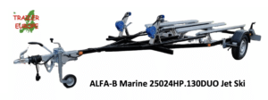 ALFA-B Marine 25024HP.130A* Duo Jet Ski Egytengelyes,  5,05x2,42, 1300kg, fékes, párnafás, Jet Ski, Csónakszállító max. 4,25m hajóig