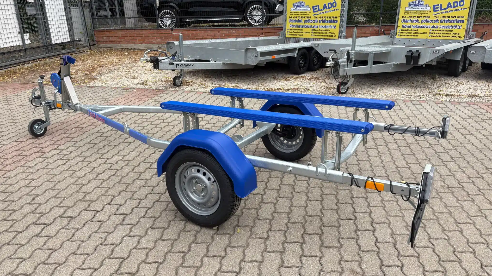 ALFA Marine 14315HP.55A*Jet Ski Egytengelyes, 4,25(4,45)x1,48m, 550kg, fék nélküli, párnafás, Jet Ski, Csónakszállító, max. 3,65m hajóig