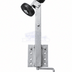 Támasz 1 tengelyes, tartóval és kötőelemekkel, tekerős, kék bordás kerekekkel, kpl. TH0035