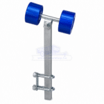 Görgős támasz szerelve/ 1 tengelyes, kék, tartóval és kötőelemekkel, kpl. TH0038
