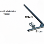 Bevezető sólyázó elem 1darab,1" cső, 124cm magas, 51cm széles kötőelemekkel, kpl. TH0032