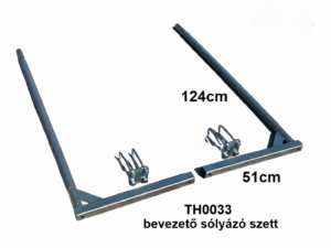Bevezető sólyázó szett, 1pár,1" cső, 124cm magas, 51cm széles kötőelemekkel, kpl. TH0033