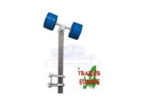 Görgős támasz szerelve/ 1 tengelyes, kék, tartóval és kötőelemekkel, kpl. TH0038