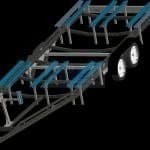 ALFA-T Marine 48125HP.200AP Kéttengelyes, fékezett, párnafás pantoon test szállító utánfutó