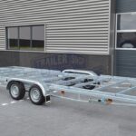 ALFA-T 48425TH.350S kéttengelyes fékes mellsőkerekes hidraulikus standart Tiny House utánfutó