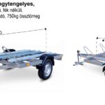 ALFA 12013MT.75.2 egytengelyes fékezetlen motorszállító utánfutó 200x125cm - 750kg össztömeg