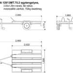 ALFA 12013MT.75.2 egytengelyes fékezetlen motorszállító utánfutó 200x125cm - 750kg össztömeg