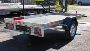 ALFA 13015MN.75A 10" EASY egytengelyes 2,94x1,44m méretű, 750kg fékezetlen mellsőkerekes fix oldalfalas nyitott utánfutó