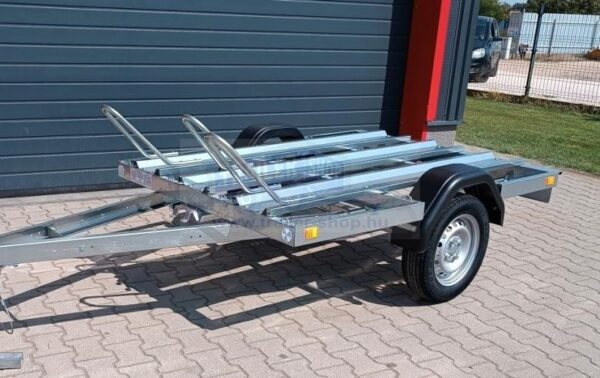 ALFA 12013MT.75.2 egytengelyes 2,0x1,25m méretű, 750kg fék nélküli, mellsőkerekes motorszállító utánfutó