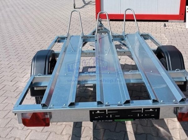 ALFA 12013MT.75.2 egytengelyes 2,0x1,25m méretű, 750kg fék nélküli, mellsőkerekes motorszállító utánfutó