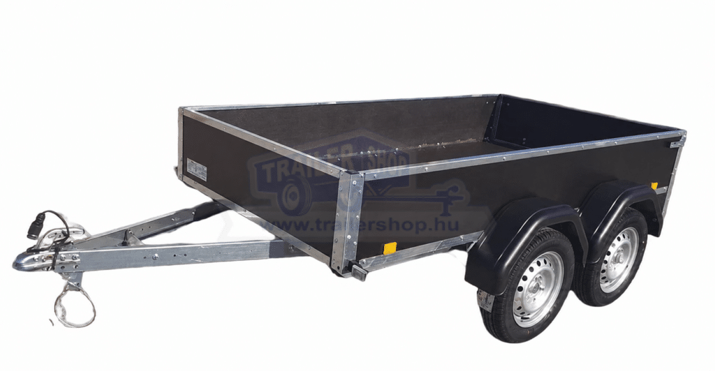 ALFA 12515MN.75TF fék nélküli, 2,44x1,44m méretű, 750kg kéttengelyes, tandemtengelyes utánfutó