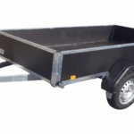 ALFA 12513MN.75TF fék nélkül, 2,44x1,25m méretű, 750kg kéttengelyes, tandemtengelyes utánfutó