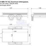 ALFA 12513MN.75T Alu Alumínium fék nélküli, 2,45x1,26m méretű, 750kg kéttengelyes, tandemtengelyes utánfutó