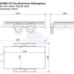 ALFA 12515MN.75T Alu Alumínium fék nélküli, 2,45x1,45m méretű, 750kg kéttengelyes, tandemtengelyes utánfutó