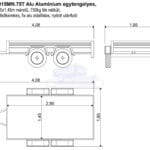 ALFA 13015MN.75T Alu Alumínium fék nélküli, 2,95x1,45m méretű, 750kg kéttengelyes, tandemtengelyes utánfutó