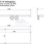 ALFA 13616AP.75T.10" univerzális, 3,66x1,60m, alsókerekes, fék néküli, kéttengelyes, tandemtengelyes utánfutó