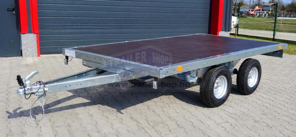 ALFA 13616AP.75T univerzális kéttengelyes féknélküli utánfutó 366x160cm – 750kg össztömeg