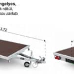 ALFA 12516AP.75 13" egytengelyes fékezetlen motorszállító utánfutó 256x160cm - 750kg össztömeg